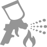 Image de la peinture cuite appliquée sur des pièces métalliques chez Réparation et Fabrication Gagné.